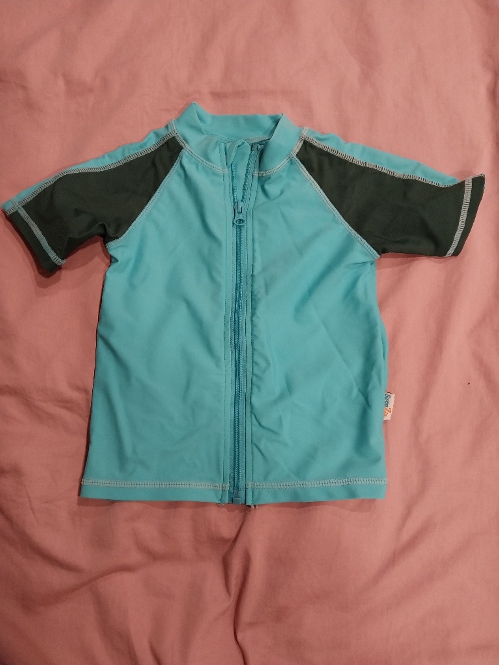 SwimZip Short Sleeve Rash Guard for Toddler
